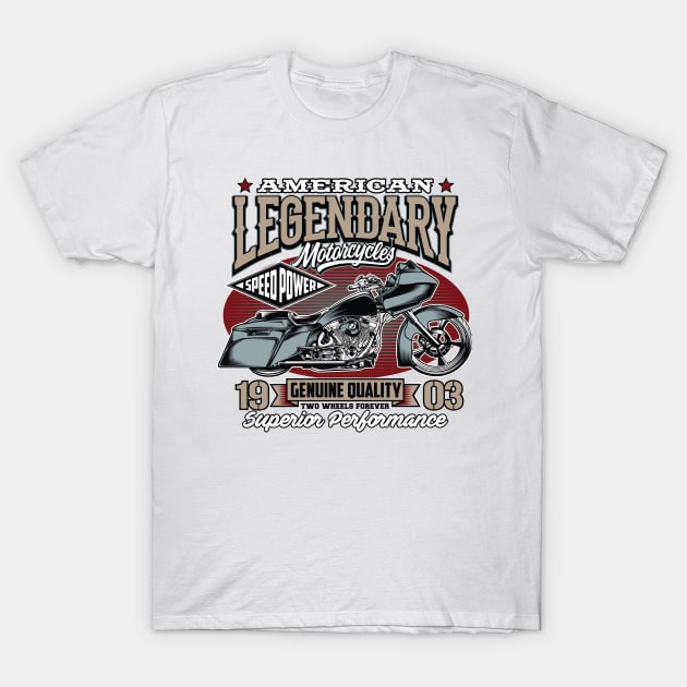 American vintage legendary motorcycle T-Shirt by Teefold